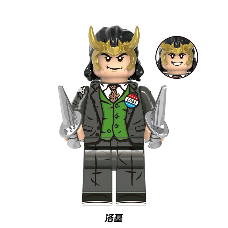 漫威复仇者联盟moc第三方人仔雷神4洛基loki征服者康猎人积木玩具