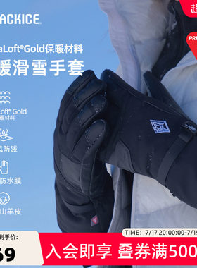【新品】黑冰金标P棉滑雪手套