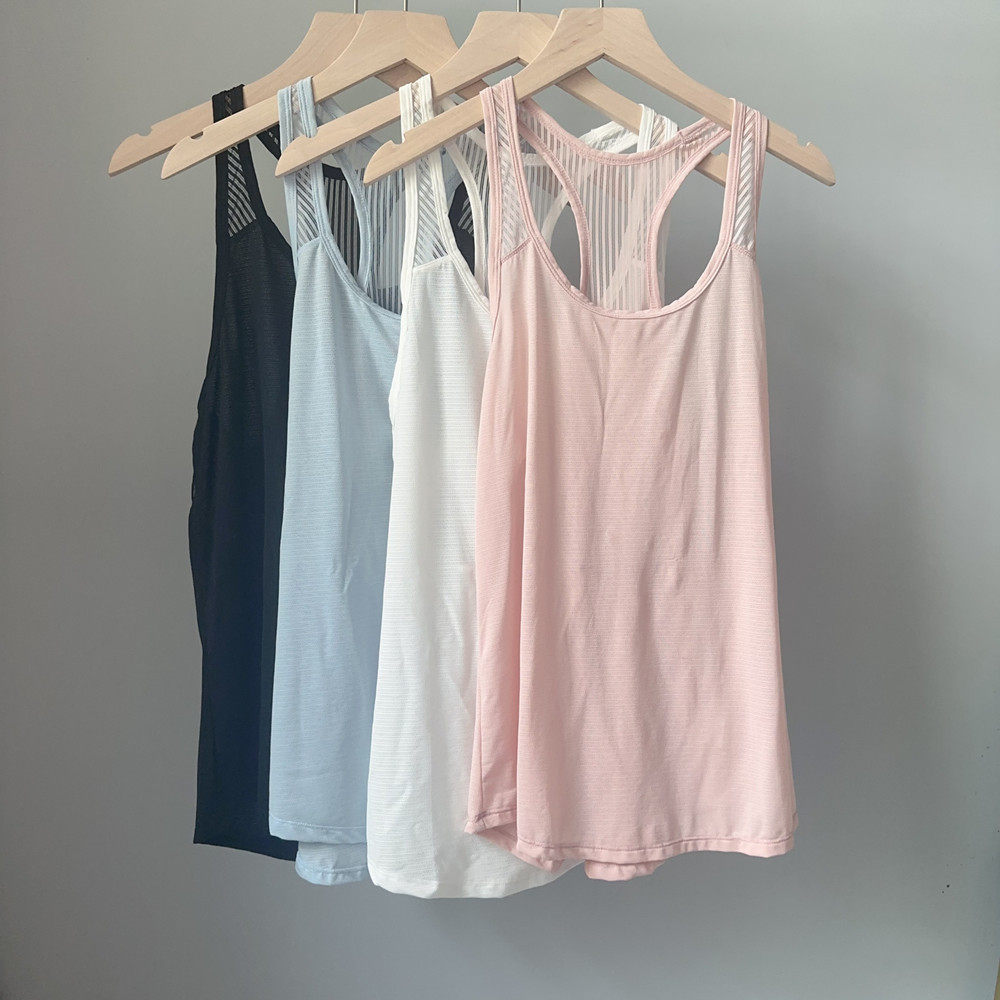 新款无袖工字运动背心女速干跑步健身上衣瑜伽服外搭罩衫宽松外穿