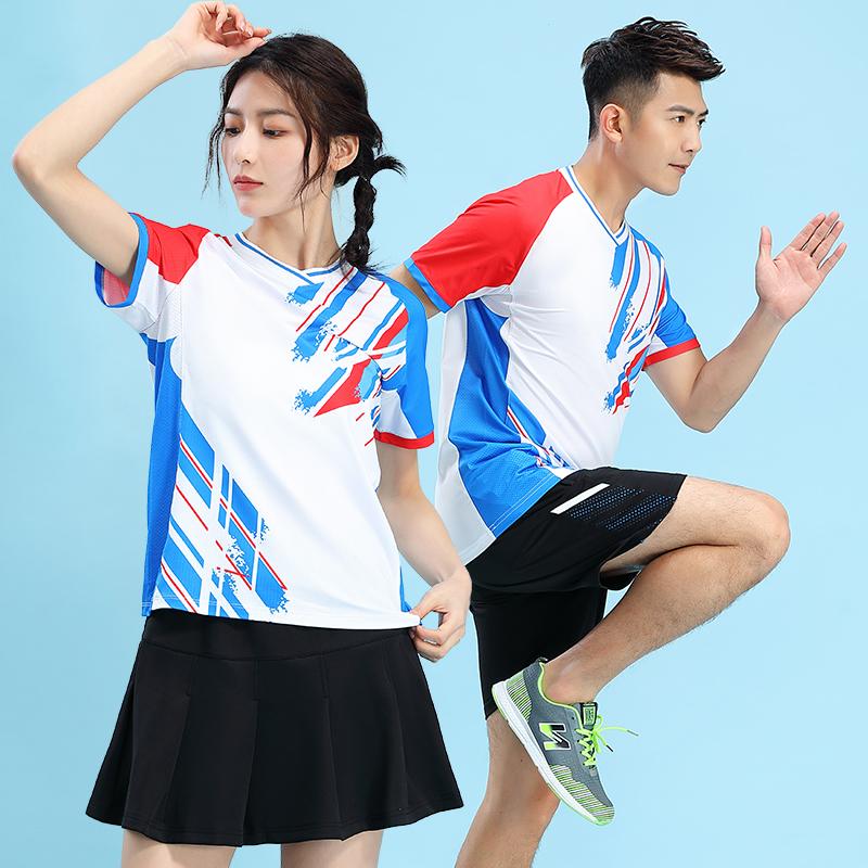 速干不粘羽毛球服男女套装专业乒乓球服比赛队服羽毛球衣定制印字