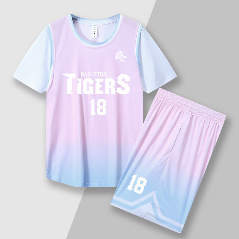 有袖篮球服套装情侣同款图片