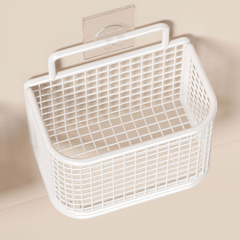 浴室挂篮置物架化妆室化妆品废弃洗脸巾多功能悬挂篮子铁艺收纳筐