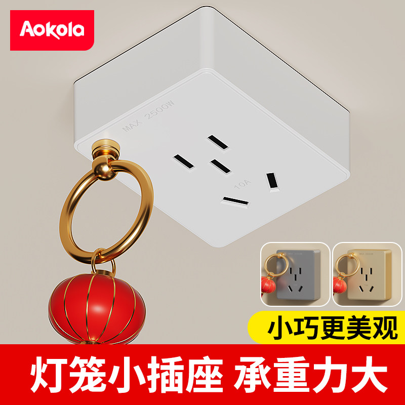明装小灯笼插座小巧美观承重力大图片