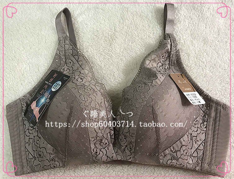 台湾永莉依莉薇儿蕾丝深V美调整型无钢圈文胸背6332