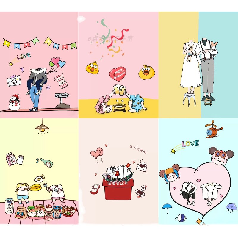 卡通无头身子头像情侣抠图素材模板jpg图片手机美图秀秀设计制作