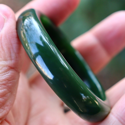 天然新疆和田玉碧玉手镯