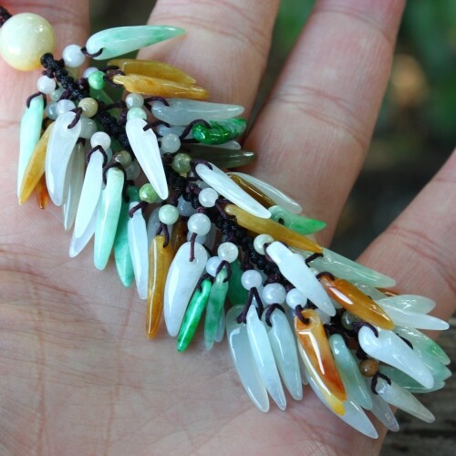 老坑冰种双彩小辣椒车挂包挂天然翡翠A货挂件吊坠送证书