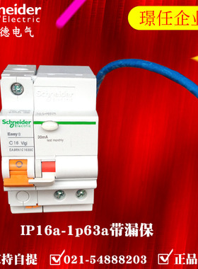 施耐德漏电保护器1P16A-1P63A EA9RN1C6330C EA9系列 经济型