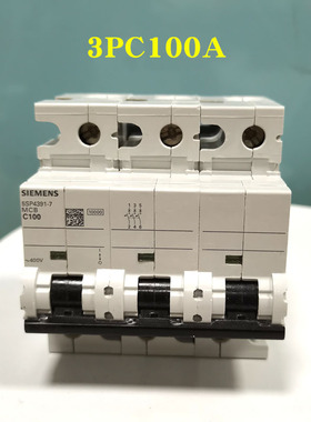 西门子小型断路器3P100A空气开关重载型三相100AC型10KA 5SP43917