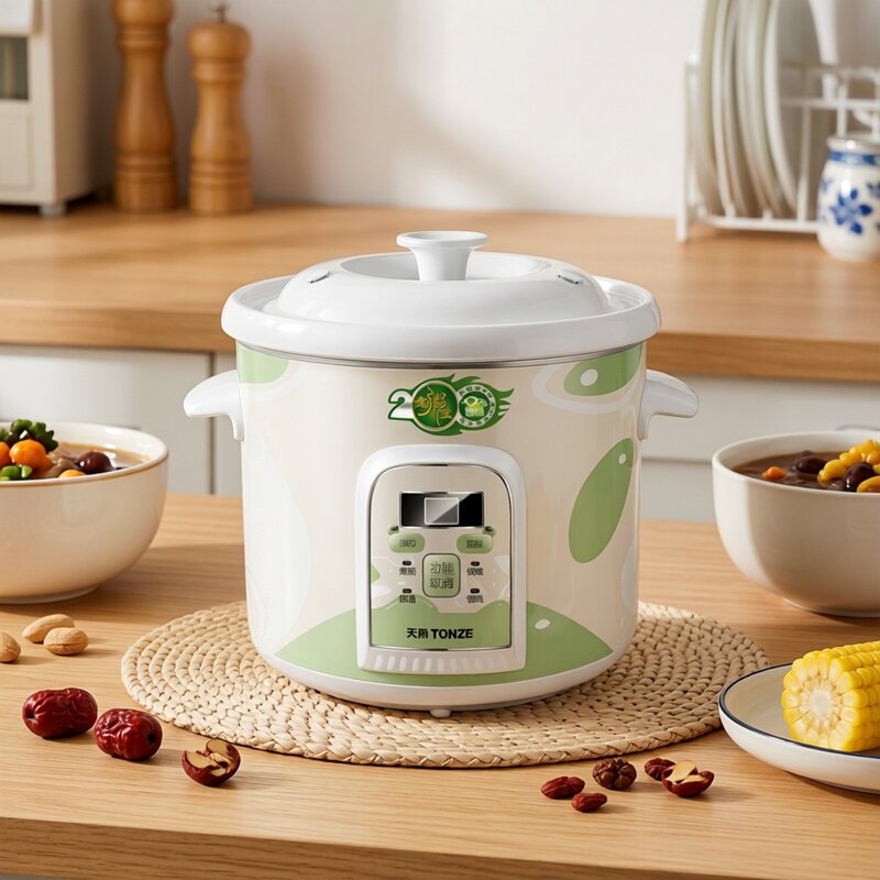 天际5L煮粥宝家用全自动煲汤神器BB煲陶瓷大容量预约定时陶瓷炖锅