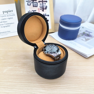 手表高档收纳盒家用手表盒单只便携出差旅行精品皮质机械表收纳盒
