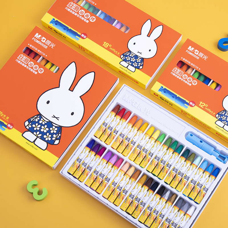 晨光米菲兔油画棒画画彩色腊笔