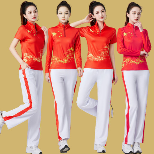 广场舞服装团队运动服套装