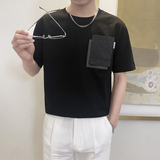 T8011-P55控752025春夏新款短袖T恤男时尚宽松休闲百搭体恤衫黑，男装T恤，星座1101-1