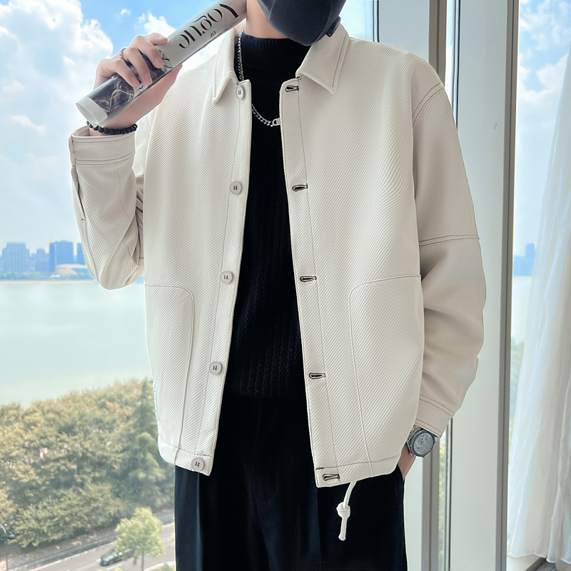 JK6656P108控1482025春季男夹克外套工装上衣修身翻领明线简约，男装夹克，星座1101-1