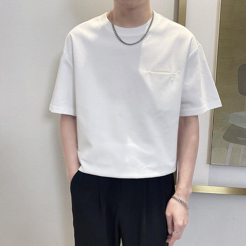 T8031-P48控68宽松简约款百搭男士短袖T恤时尚休闲体恤衫潮流半袖,男装T恤,星座1101-1