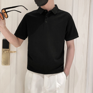 8888特P38控58 抖音不起球不褪色不变形9色纯色POLO衫男短袖图片