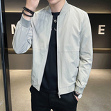 JK2202P88控118男士百搭外套简约男装新款春季上衣潮流夹克衫灰，男装夹克，星座1101-1