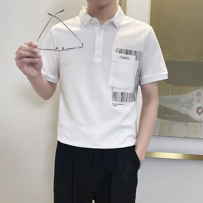 PL1109-P58控78时尚短袖翻领T恤男2025夏新款韩版潮流休闲POLO衫,男装Polo衫,星座1101-1