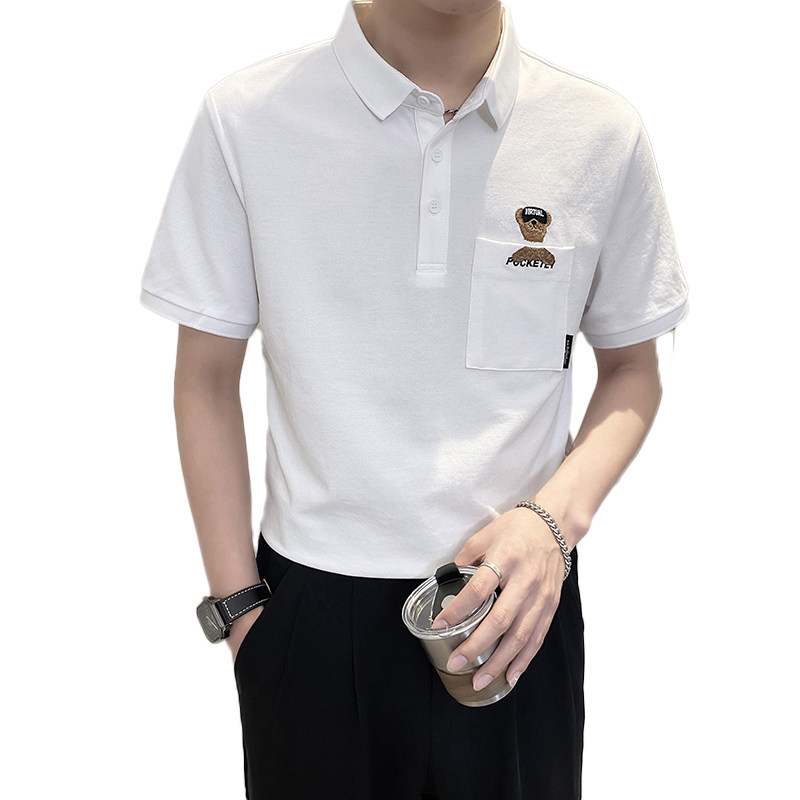 PL1135-P58控782025春夏新款韩版POLO衫男士短袖翻领T恤保罗衫黑,男装T恤,星座1101-1