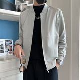 JK2202P88控118男士百搭外套简约男装新款春季上衣潮流夹克衫灰，男装夹克，星座1101-1