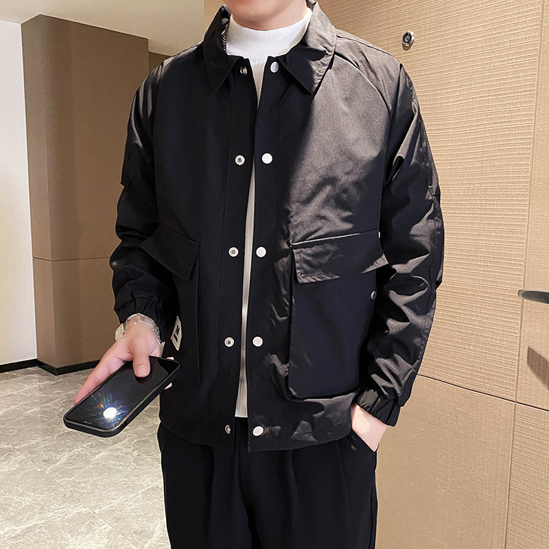 JK02P98控138秋季工装夹克男韩版宽松翻领外套潮流青年休闲男装,男装夹克,星座1101-1