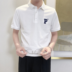 PL1116-P58控78翻领短袖T恤男士2025夏季新款POLO衫时尚潮流韩版图片