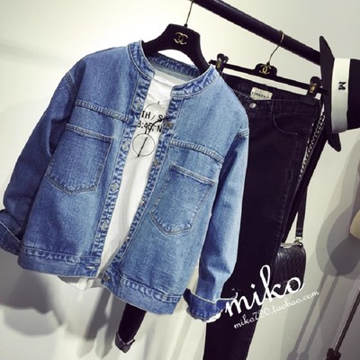 宽松韩版牛仔外套女设计感百搭