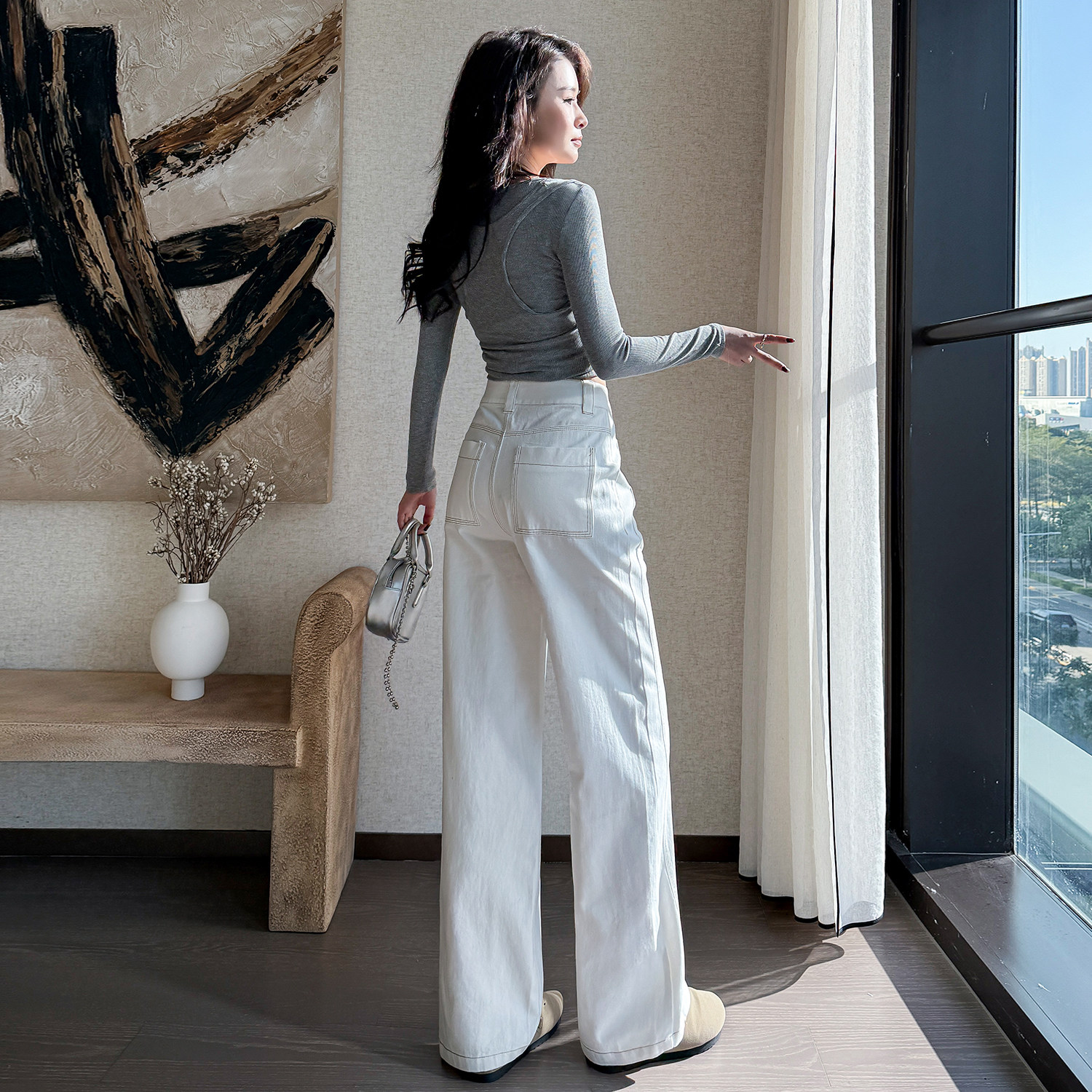 高腰显瘦牛仔裤女装春秋冬季新款拖地垂感长裤子2026直筒阔腿窄版,女装/女士精品,牛仔裤,淘宝优惠券,粉丝福利购,淘宝优惠卷