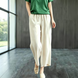 直筒阔腿裤女重磅真铜氨丝女裤窄版显瘦高腰垂感九分长裤夏季百搭