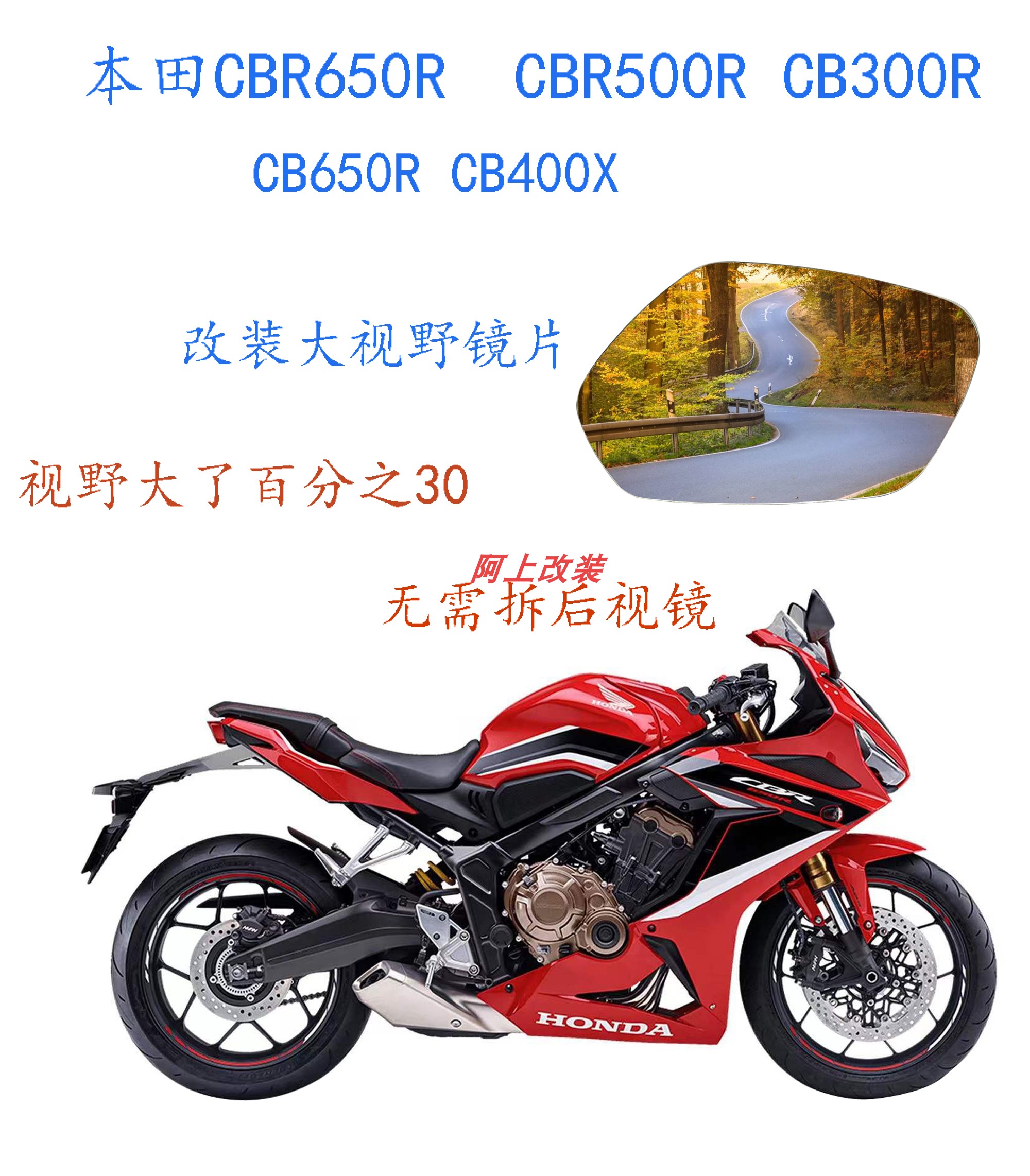 后视镜片镜片本田CRF1100L