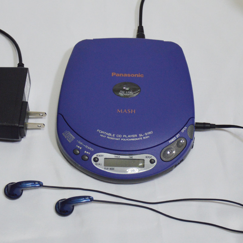 2手纯日产HIFI发烧松下SL-S180CD随身听cd机纯黑欧版送电源包邮