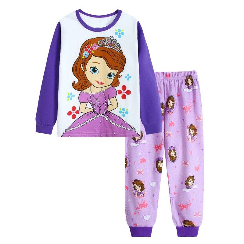 SPRING AUTUMN AND WINTER SEASONS KT CAT CARTOON HELLO KITTY CHILDRENS WOMENS COTTON LONG SLEEVE PAJAMAS HOME SERVICE SET