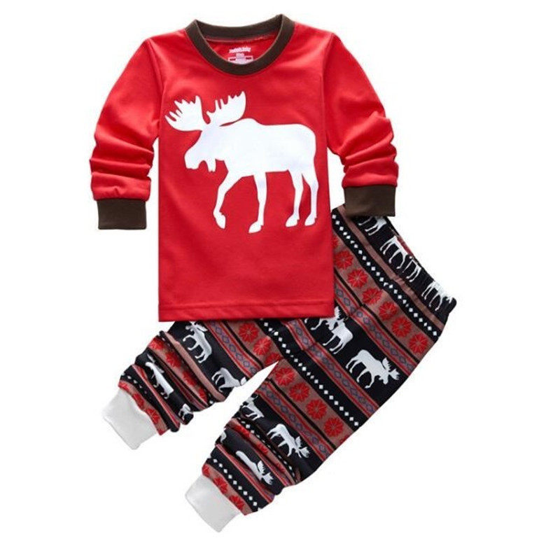 FOREIGN TRADE SPRING AUTUMN AND WINTER NEW CARTOON SANTA CLAUS COTTON MEN WOMEN AND CHILDREN LONG SLEEVE PAJAMAS LOUNGEWEAR TWO-PIECE SET