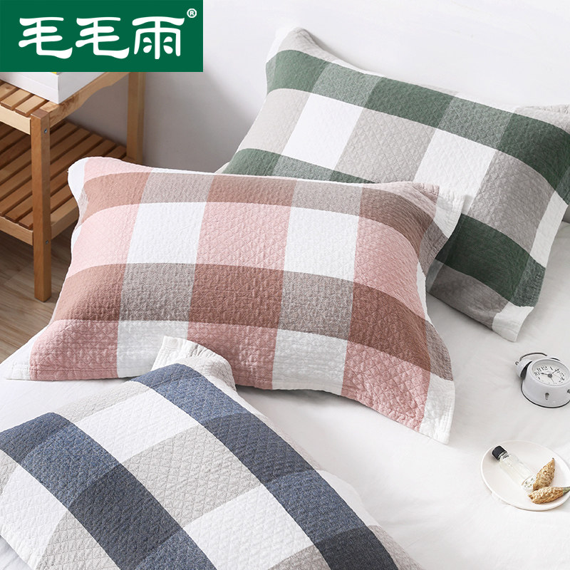 枕巾高檔簡約北歐毛毛雨