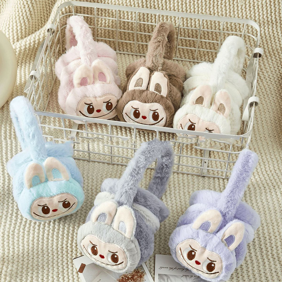 卡通可爱拉布布兔子毛绒保暖耳罩