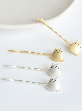 龙猫一字夹可爱猫咪少女心甜美侧边夹日系漫画风小巧清新发卡头饰