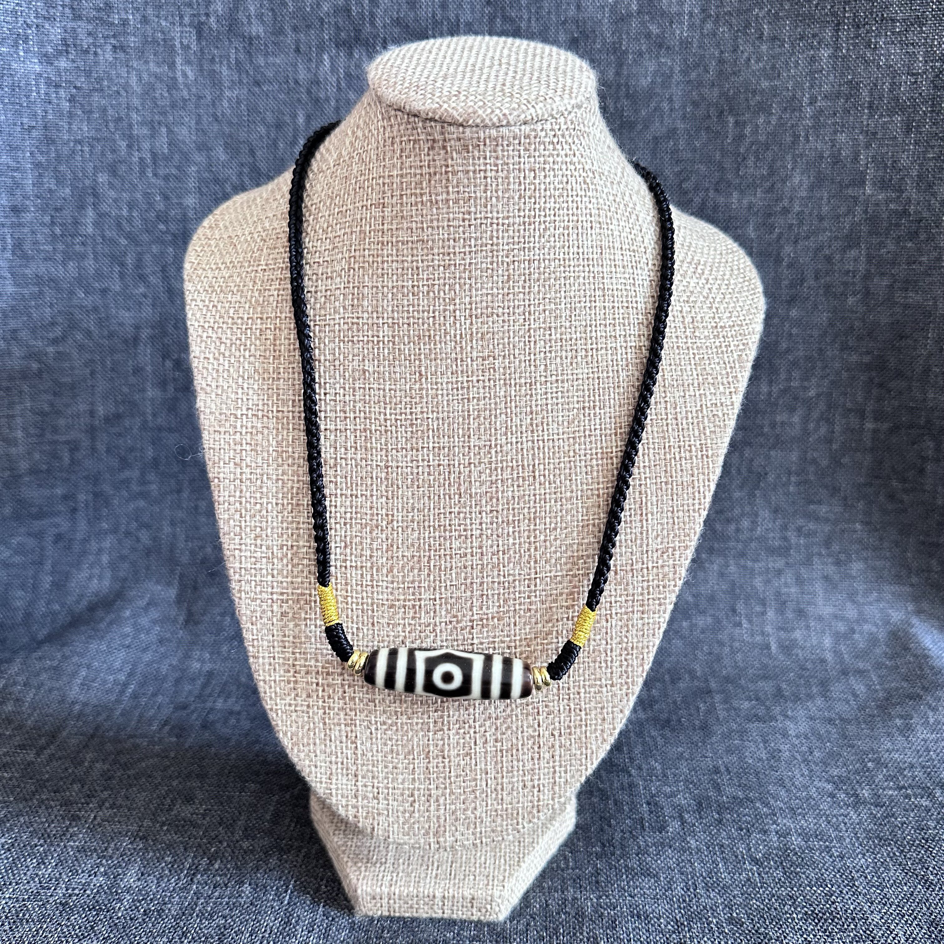 原创设计 台珠建成精品宝盖三眼天珠锁骨链 藏式手作天珠项链