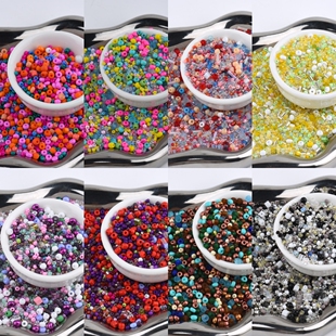 【孤品清仓】混款玻璃小米珠百搭手链手机链散珠串珠手工diy材料