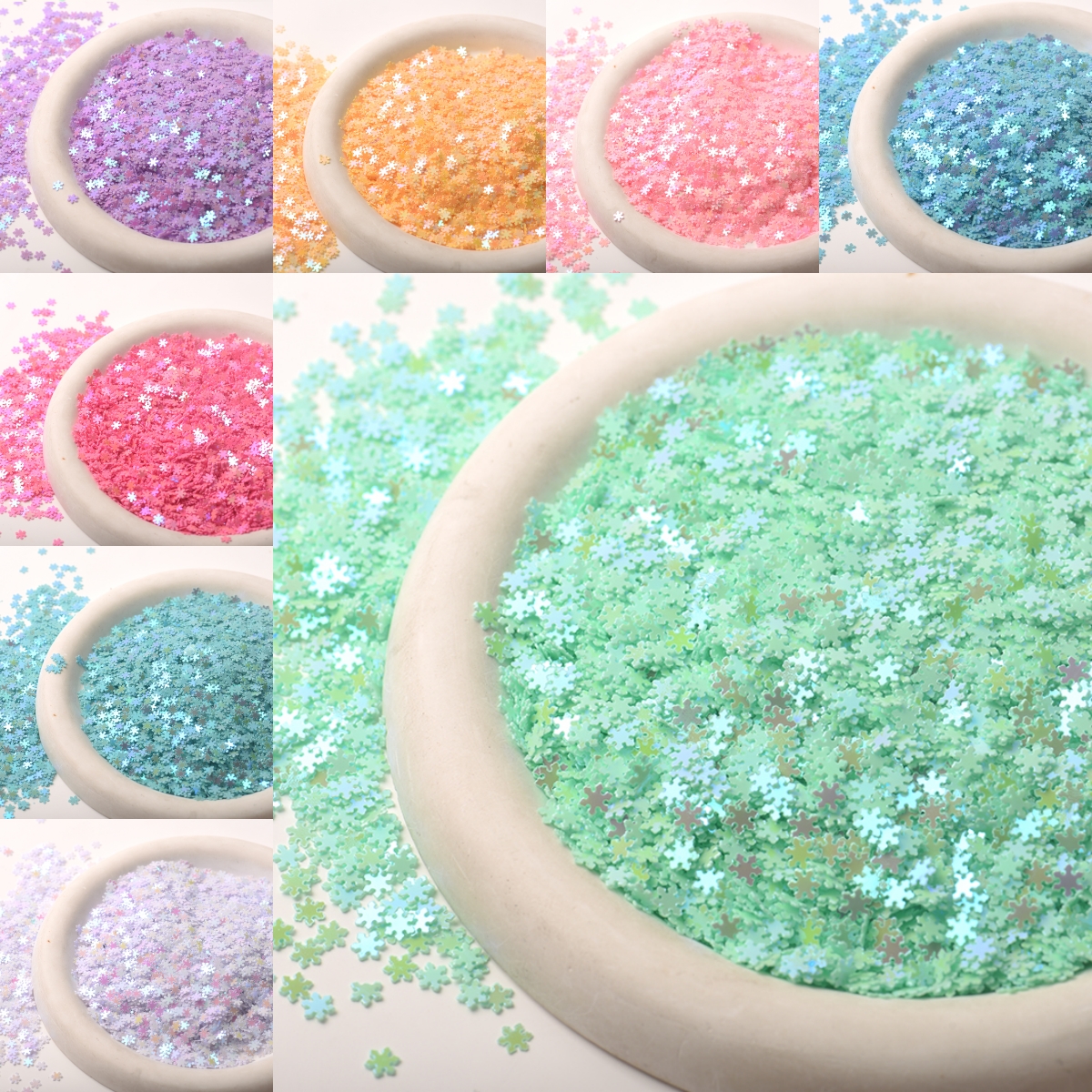 玄雅阁5mm幻彩雪花亮片diy手工