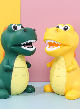 跨境爆款恐龙存钱罐儿童男女孩储蓄罐防摔储钱罐家居摆件学生礼品