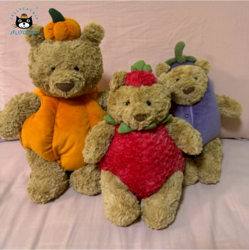 英国jellycat 玩偶同款jelly草莓熊巴塞罗那熊毛绒玩具玩偶礼物