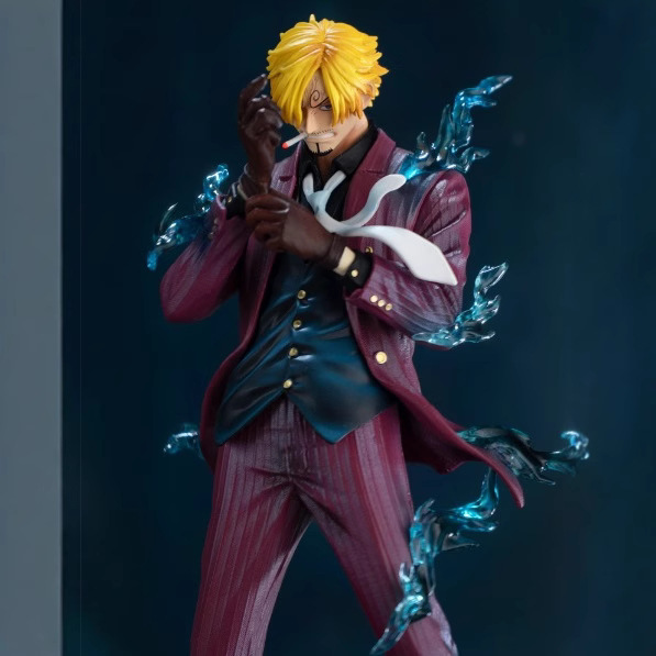 雕像款海贼王天绘山治 共鸣系列黑足山治 雕像手办模型摆件盒装