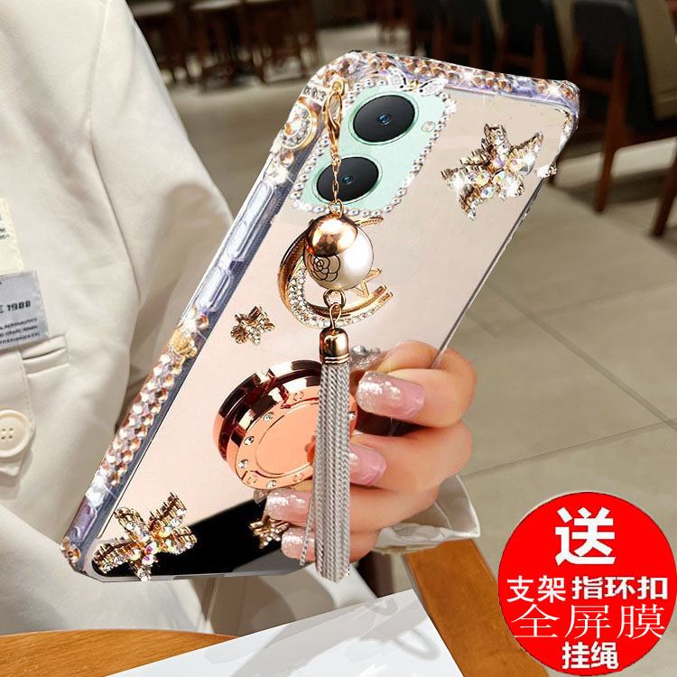 适用vivoY37手机壳Y37M新款vivo硅胶V2357A保护EA套vivov防摔全包viviy丫vovoy步步高viv0女男水钻外壳镜面