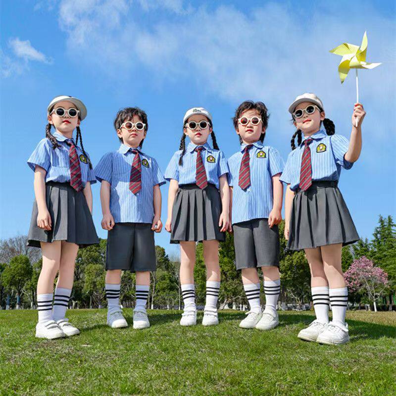 小学生班服夏装运动会幼儿园园服六一儿童合唱演出服大班毕业照服