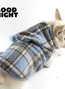 GOODNIGHT晚安法斗巴哥柯基恶霸法斗衣服秋冬狗狗衣服毛呢卫衣