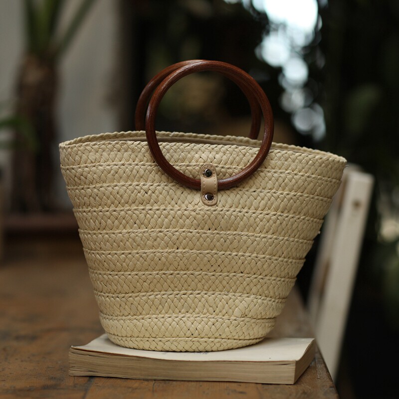 2019新款精品潮日系女包手提藤把手草編包百搭少女沙灘旅遊度假包在類目 箱包皮具/熱銷女包/男包, 女士包袋中 - 來自Buy2taobao.com提供專業的淘寶代購服務