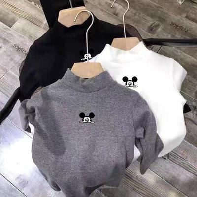 儿童德绒打底衫秋冬中小童半高领