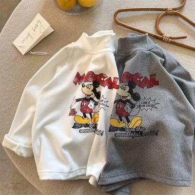 儿童德绒长袖T恤秋冬男童卡通