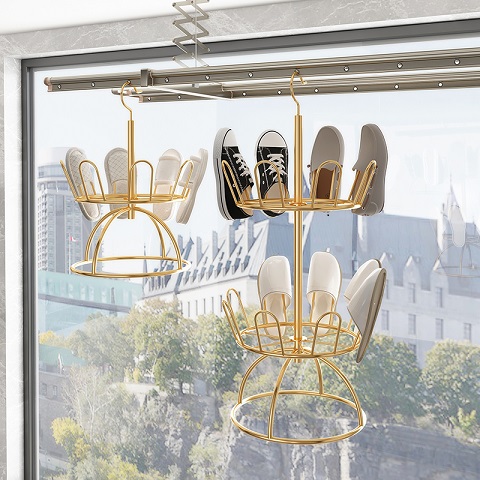 家用落地式晾鞋架旋转